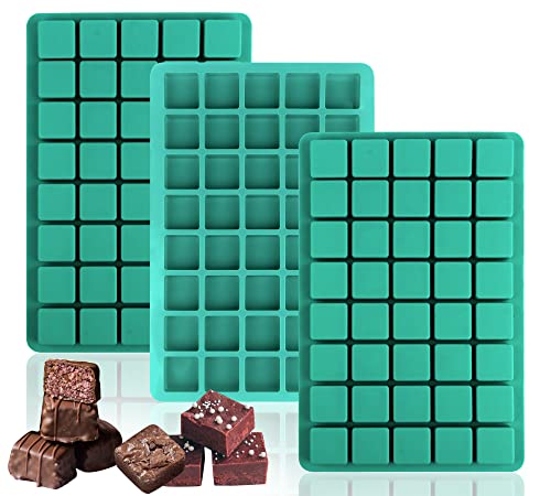 3Pack 40-Cavity Square Caramel Candy Silicone Molds, Gummy Jelly Molds For Fat Bombs, Chocolate Truffles Mold For Hard Candy, Ice Cube… #TOP3