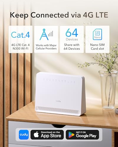 Image of Miracles N300 WiFi Unlocked Modem 4G LTE Router with SIM Card Slot, WiFi 300Mbps, Cat4, High Gain Internal Antennas, VPN, Plug and Play, LT400E