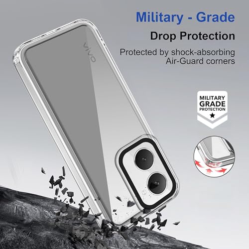Image of amazon basics Back Case Cover for Vivo Y18e | Compatible for Vivo Y18e Back Cover | Case Cover with Camera Protection | (TPU + PC | Transparent)