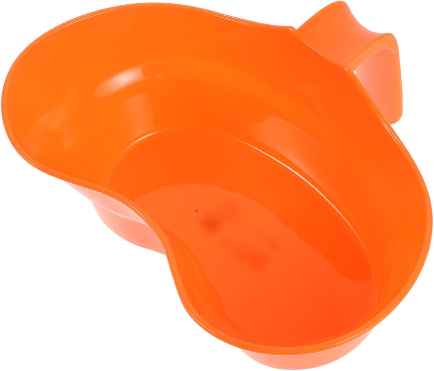 Orange Plastic Oral Care Basin Cup with Handle for Bedridden Patients