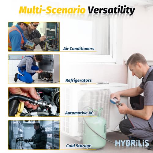 3/8" HVAC Charging/Vacuum Hose, 3/8" x 3/8" Fittings, 6FT Hvac Vacuum Hose by Hybrilis - Used condition - Image 8