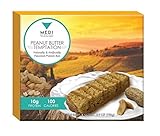 Medi-Weightloss Peanut Butter Temptation Protein Bars - 100 calories, 6.9 oz (Box of 7) High Protein - Nutritional - For Hunger Control During Diet/Weight Loss