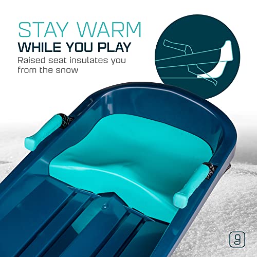 Gizmo Riders Tron Snow Sled For Kids, Kids Sled, Snow Bobsled Sleds For Kids With Brakes For Ages 3 And Up, Durable, Lightweight Plastic Sled, Anti-Slip Seat, Weight Capacity 120 Lbs #TOP3