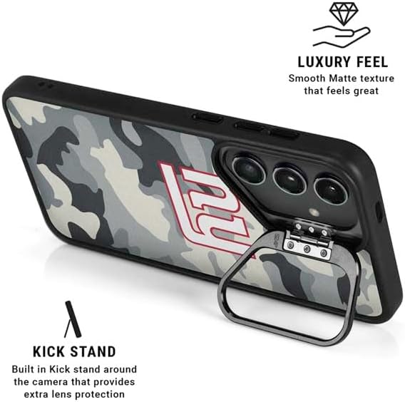 Skinit Kickstand Phone Case Compatible with Galaxy S24 - Officially Licensed NFL New York Giants Camo Design