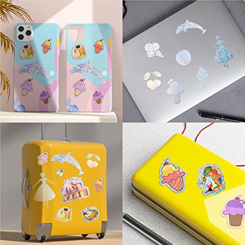 Yetoome 20 Sheets Printable Holographic Sticker Paper A4 (11.7 X 8.3 Inch) Vinyl Sticker Paper Self Adhesive Sticker Holographic Paper Quick Dry 5 Patterns For Inkjet Printer And Laser Printer #TOP5