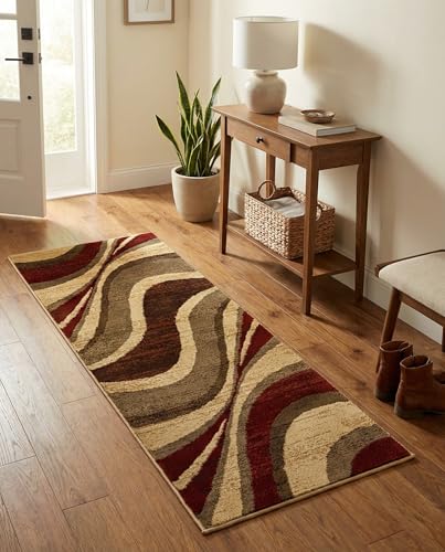 Rugs.com - Cafe Rug – 5 Ft Runner Beige Easy-Clean