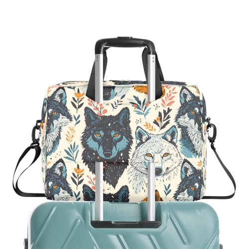 Bolso para laptop 15.6-16 pulgadas con diseño de lobo miniatura 7