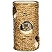 PawHut 29 Inch Cat Condo - 3 Story Cat House with Cushion, Barrel Shaped Cat Hideaway with Hand-Woven Materials, Multi-Layer Raised, Sand Brown