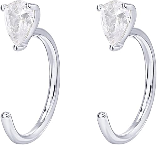 Miniatura 3 de PAVOI Aretes de aro de plata de ley 925, hipoalergénicos, minimalistas, para cartílago