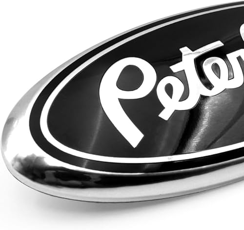 1 emblema ovalado personalizado de 9 pulgadas para camioneta F150 2005-2014 parrilla delantera, parrilla, capó, emblema 4L34-15402A-CA (negro)