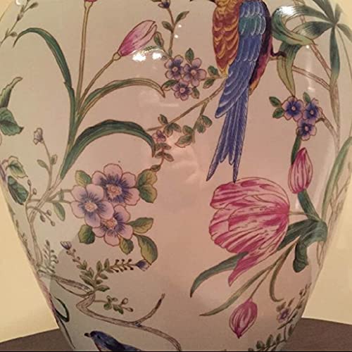 Wssbk Flower And Bird Hand-Painted Crack Glaze Ceramic Table Lamp For Living Room Bedroom Bedside Table Lamp Lamps For Bedroom #TOP3