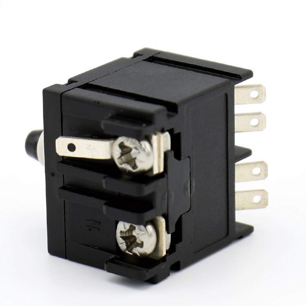 Interrupteur Bouton-Poussoir Mécanique Autobloquant KEDU HY57 - 12A/250V 1NO 1NC 4 Bornes - Perceuse Magnétique & Outillage Industriel