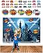 Superhero Party Supplies Kit with 7ft Superhero Backdrop, 28 Superhero Masks & 6 Superhero Photo Booth Props in a Comic Book Gift Box
