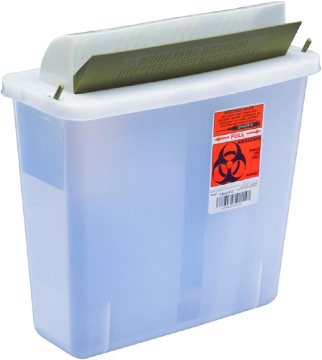 PT# 85121 PT# # 85121- Container Sharps in-Room Mailbox Style Lid Clear 5qt Ea by, Kendall Company