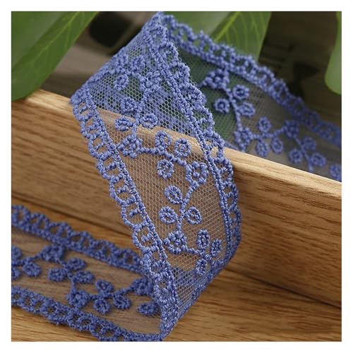 2Yard/Lot 35mm Embroidery Lace Trims Exquisite Sewing Ribbon Webbing DIY Trimmings For Wedding Party Girl Dress Accessories pour travaux manuels, couture(Dark Blue 35mm)
