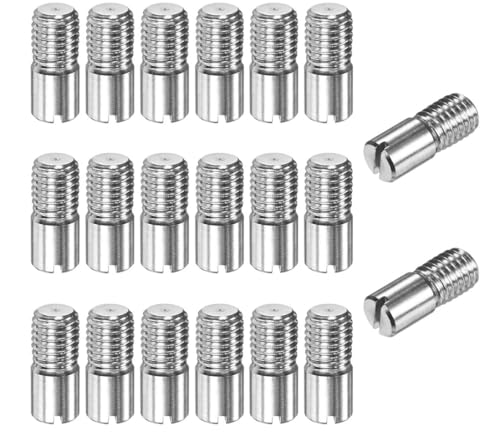 Image of Glarks 48pcs M2.5x6/10/12/14/16/18mm Slotted Cylindrical Pin Kit, Dowel External Thread Locating Pin, Dowel Parallel Pins for Metal Devices/Wooden Projects