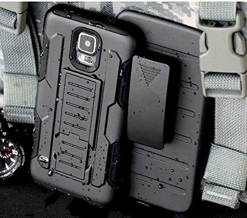 Cocomii Robot Belt Clip Holster Galaxy S5 Case, Slim Thin Matte Kickstand Swivel Belt Clip Holster Reinforced Drop Protection Fashion Phone Case Bumper Cover Compatible with Samsung Galaxy S5 (Black)