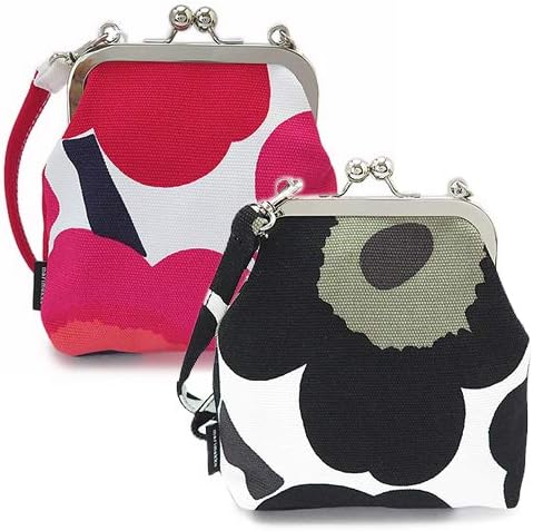 Amazon マリメッコ ポシェット Marimekko がま口 ポーチ 小物入れ ピエニウニッコ 花柄 0447 001 030 White Red 001 並行輸入品 小銭入れ