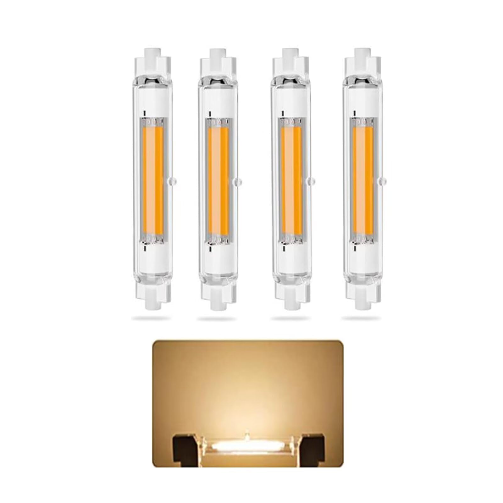 AEPOYU R7s LED Bulb 78mm Dimmable - Warm White 3000K 1000LM Flicker-Free