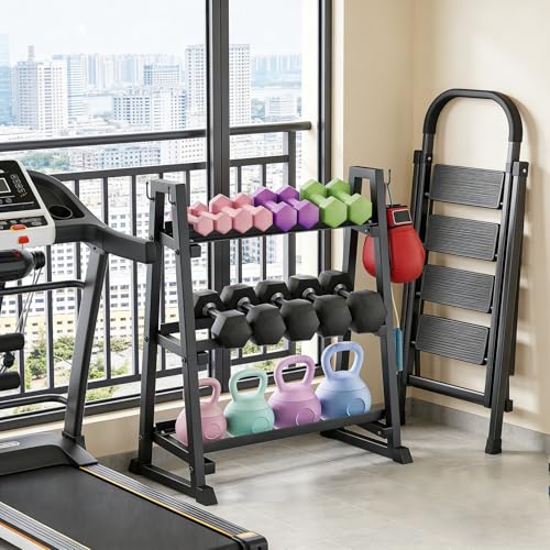 Support Pour Haltères Ajustables De 3 Niveaux,Repose Haltères Rack De Rangement,Stockage D'haltères,Portoirs De Stockage Des Poids,Pour Musculation À Domicile – vue 2