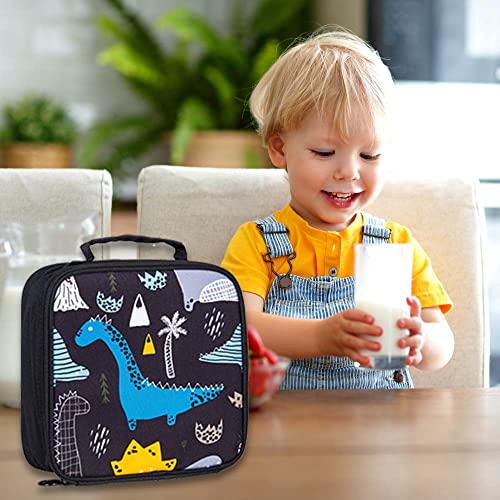 Lancheira Dinosaur, Bolsa Isolada para Meninos, Organizador Térmico Portátil Dino Kids