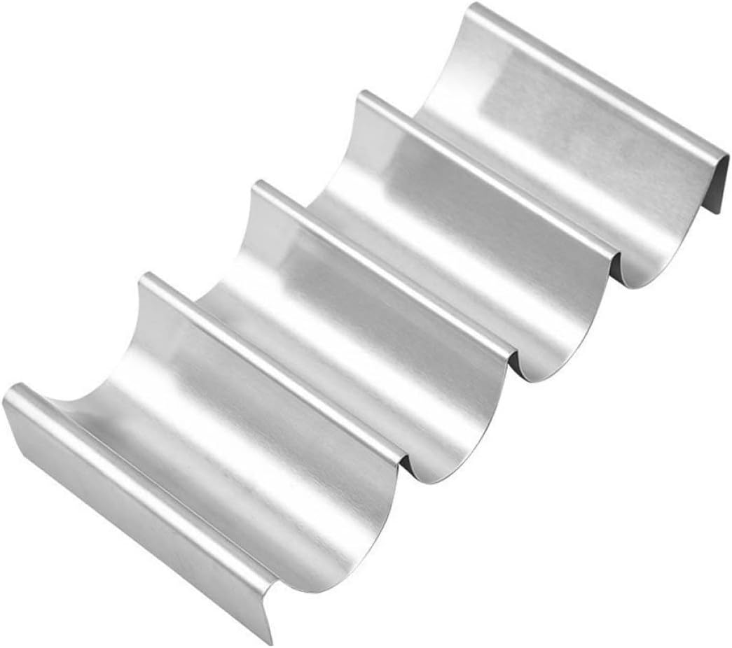4pcs and Stand Tortilla Shaper Baking Supplies Holders: for Racks Burritos Mexican Stands Pancake Taco Holder Fill Shells Desktop Silver Tray Chicken Keeping Safe Food Store Shell Stand