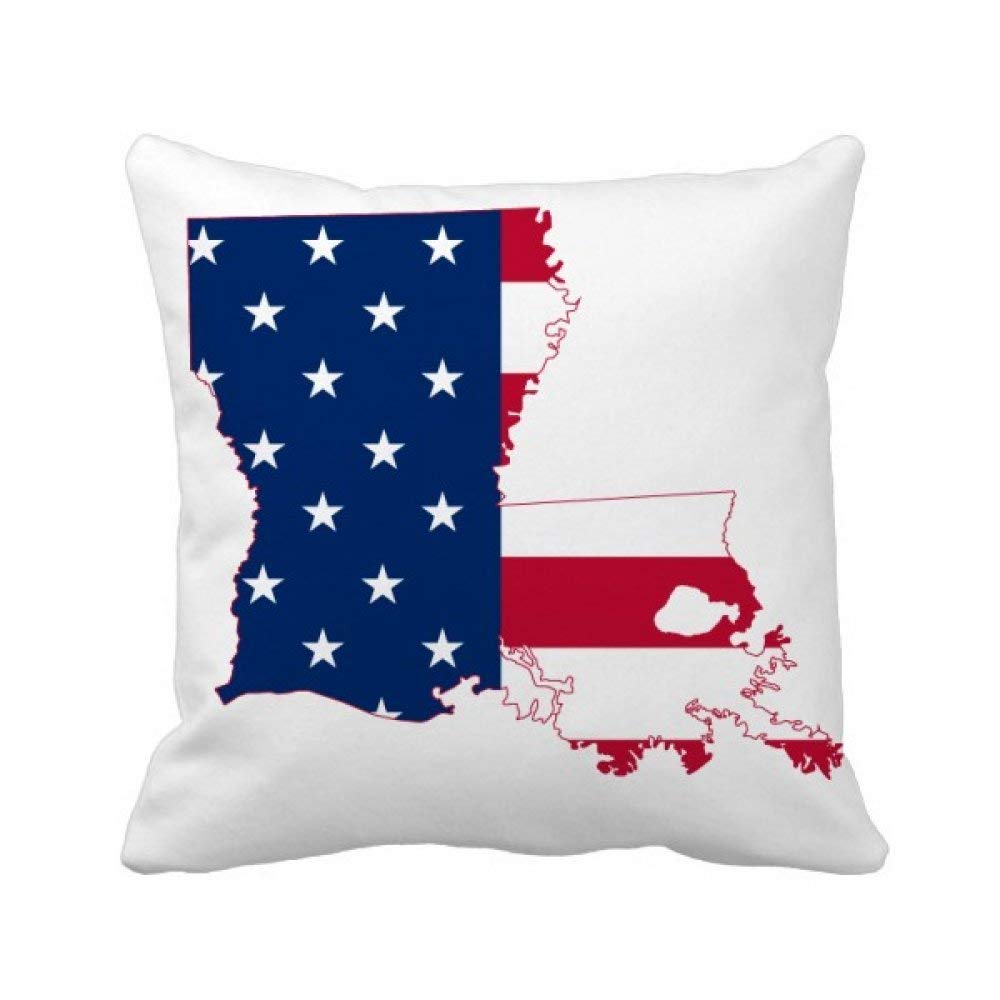 Housse de coussin USA drapeau Louisiane pour sublimer votre salon vintage