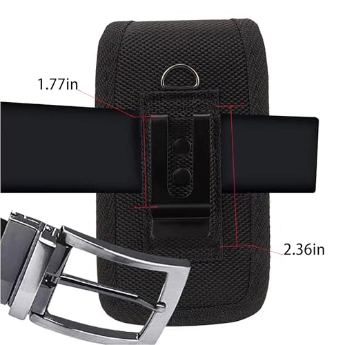 Flip Phone Case,with Belt Loop Clip Closure Oxford Cloth Case for Alcatel Go,MyFlip, TCL Flip 3, Blu Cingular Flex 2, Consumer Cellular IRIS, Nokia 2720 2760 2780,Oxford Cloth - Thumbnail 4