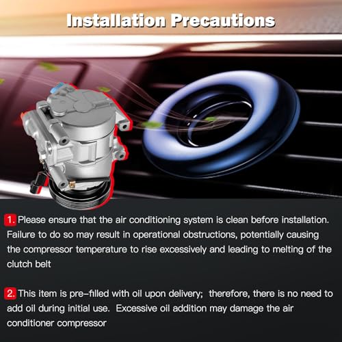 Image of cciyu Air Conditioning Compressor Compatible for Kia Rio Rio5 1.6L