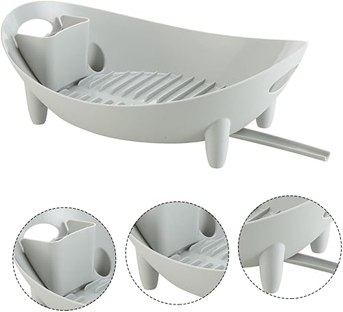 Miniatura 3 de DOITOOL Escurridor de plástico para platos, escurridor de platos, escurridor de platos, escurridor de utensilios, escurridor de vajilla, escurridor