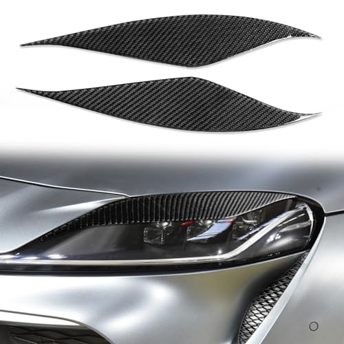 Supra - Global Brain. 車の眉毛トリム 2x カーボンファイバーヘッドランプ眉毛に適合するトヨタに適合するスープラに適合するA90 2019-2022 20
