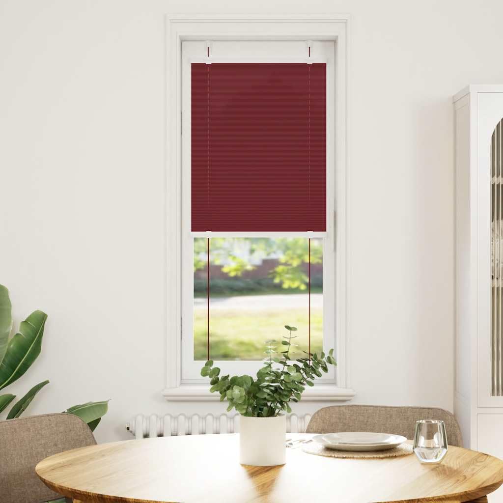 Tenda plissettata bordeaux, 40 x 100 cm, larghezza tessuto 39,4 cm, poliestere, per finestre, protezione solare, interni