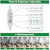 GYTF Grow Light Dual Ring 3.5 with Base, 122 LEDs 6000K White Full Spectrum Gooseneck Plant Lamp for Indoor Desk Plants, Dimmable & Height Adjustable 9-16, Timer 4/8/12/18Hrs