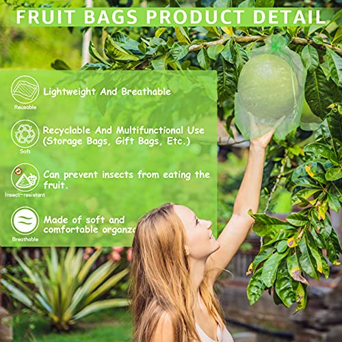 Bolsas de protección de frutas MIXC de malla con cordón para huerto 4