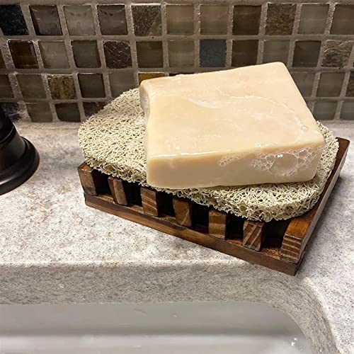 Porte-savons rétro en bois de charbon pour une salle de bain élégante