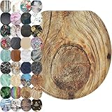 Sanilo Round Toilet Seat, Wide Choice of Slow Close Toilet Seats, Molded Wood, Strong Hinges (Rustic)