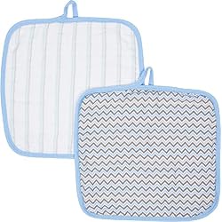 Miracle Blanket Blue MiracleWare Muslin Baby Washcloths 2-Pack