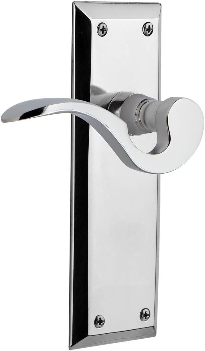 Nostalgic Warehouse New York Plate Double Dummy Manor Lever in Oil-Rubbed Bronze