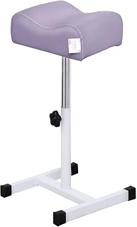 QUEESALN Pedicure Stand Stool Footrest Stand Adjustable Height Technician SPA Beauty Stand Stool with Non-slip SPA Salon Home Equipment Purple