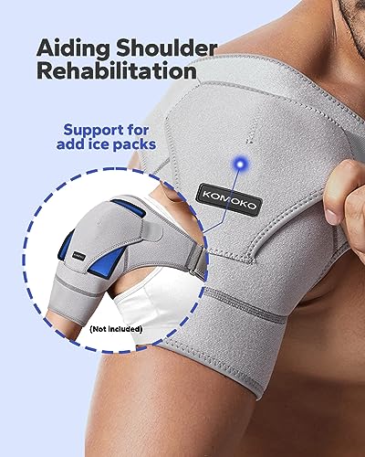 image for KMEIVOL Komoko Shoulder Brace, Rotator Cuff Support Brace with Ice Pac