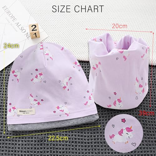 ZXTGBQ Kinder Mütze & Loop Schal Set, Kinder Wintermütze und Schal Set, Loop Schal Kinder, MüTze Schal Set MäDchen, Schlauchschal Warme Wintermütze Strickmützen für Herbst Winter Frühling