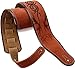 Dulphee Leather Guitar Strap, 2.8 Inches Width Suede Guitar Strap for Bass, Electric guitar and Acoustic Guitar (Brown Tribal)
