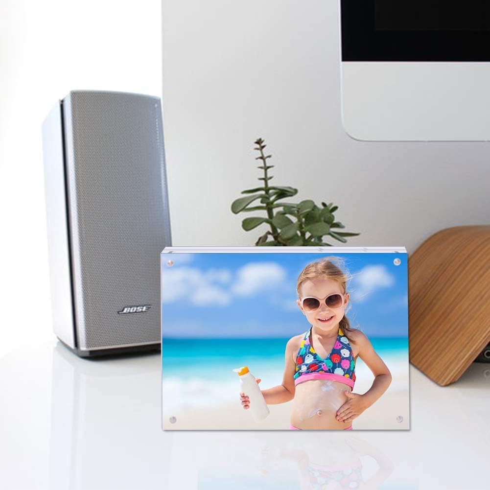 5 Pack 4x6 Acrylic Frames & 5 Pack Polaroid Frame For Fridge