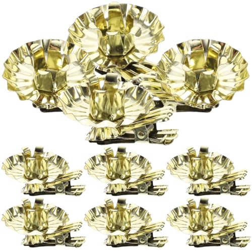 DIYEAH 10pezzi Clip in Metallo per Candele Natalizie di Clip per Portacandele per Albero di Natale Decorative per Candele Natalizie per Portacandele in Ferro ad Albero di Natale