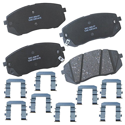 Image of Bendix Premium SBC1295 Ceramic Front Brake Pads for Hyundai Sonata 2015, Tucson 2017-2010, Kia Cadenza 2016-2014, Rondo 2012-2007, Soul EV 2017-2015, Sportage 2016-2011