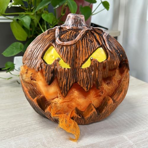 Tête de citrouille Halloween sonore - Déco cour extérieure - 7