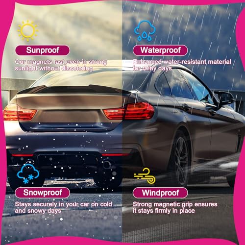 Image of 3pcs Student Driver Magnet, 10x3.54 Inch Reflective Magnetic Novice Driver Sticker Car Safety Attention Signs Reflective New Drivers Bumper Sticker for Beginners Student Car Decor