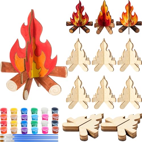 DoubleFill 12 Set DIY 3D Fake Fire Flame Campfire Wooden