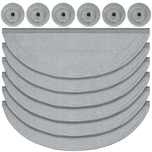 12 Stück Wischtücher Set für Roborock Saros 10 Saugroboter 6 Wischtuch und 6 Seitenwischer Silberionen Mikrofaser VibraRise 4.0 Wischsystem Zubehör