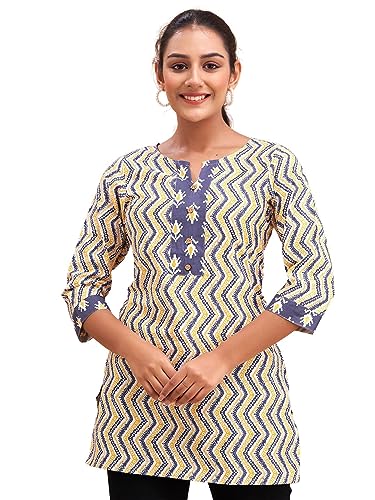feranoid Women Cotton Printed Short Kurti | Short Kurti for Women...